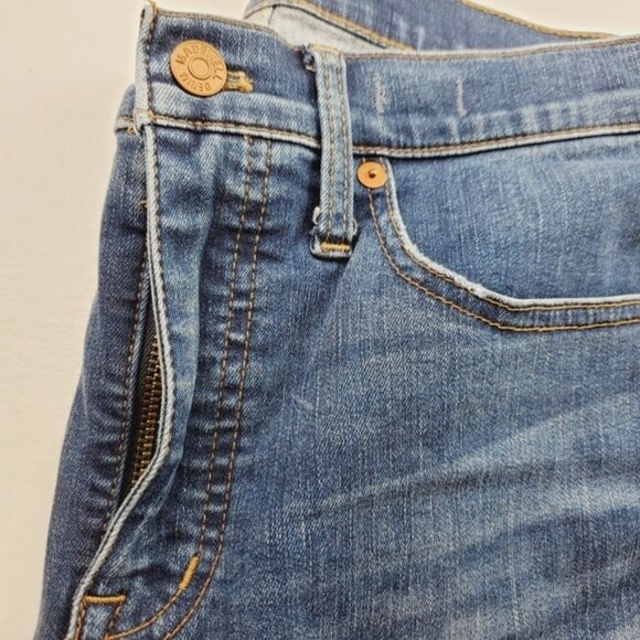Madewell Cali Demi Boot Women Jeans Raw Hem Edition 28 Zip Fly High Waist - Picture 2 of 13